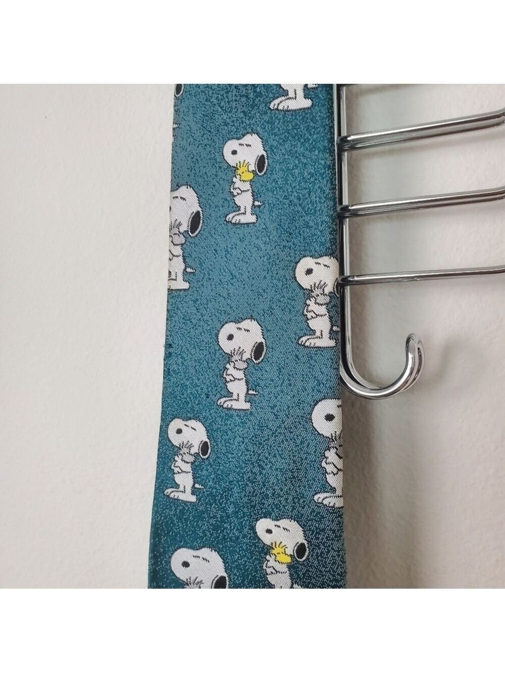 Vintage Cervantes Snoopy Woodstock Tie Hunter Green - Picture 4 of 8
